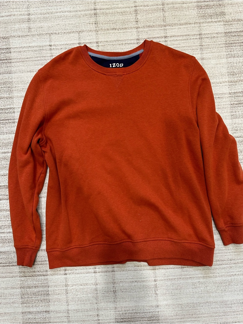 Izod Men's Burnt Orange Crewneck Sweater